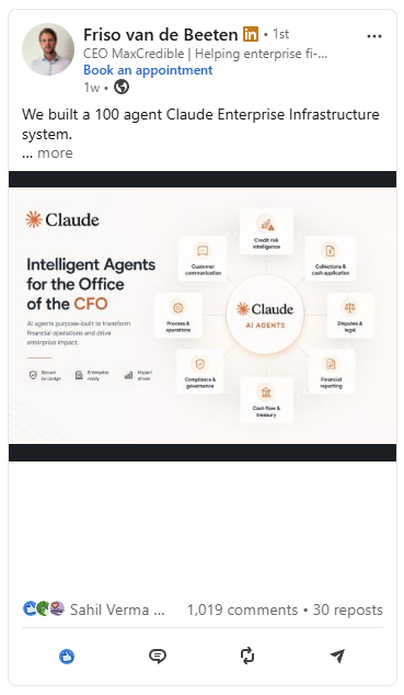 LinkedIn post by Friso van de Beeten — 1,019 comments · 30 reposts